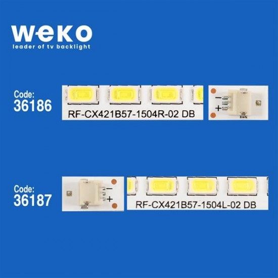 WKSET-5375 36186X1 36187X1 RF-CX421B57-1504 2 ADET LED BAR (60LED)