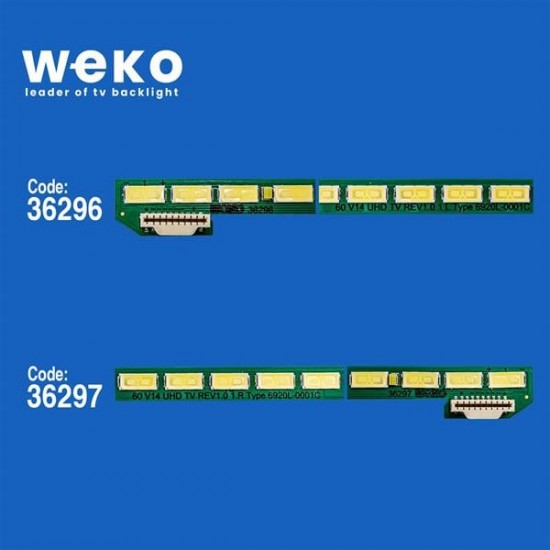 WKSET-5394 36296X1 36297X1 60 V14 UHD TV REV1.0 2 ADET LED BAR (78LED)