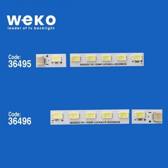 WKSET-5438 36495X1 36496X1 5630SSC141-15S4P-LUCK42 2 ADET LED BAR (60LED)