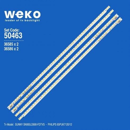 WKSET-5463 36585X2 36586X2 V650D1-KS2 4 ADET LED BAR (48LED)