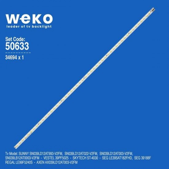 WKSET-5633 34694X1 CMO E-LED 39 INCH - VLED_1 - V390HK1-LS5-TREM4 1 ADET LED  BAR (48LED)