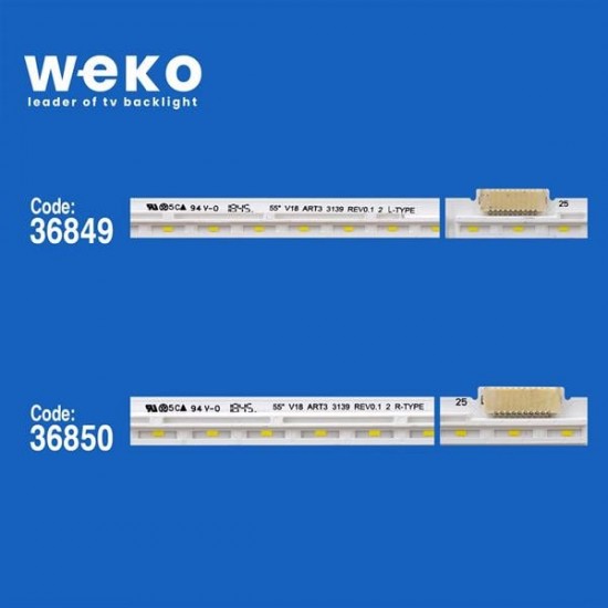 WKSET-6043 36849X1 36850X1 55 V18 ART3 3138 REV0.1 L/R-TYPE 2 ADET LED BAR (66LED)