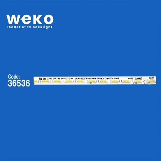 WKSET-6191 36536X1 LBUA-SEL236V3-S06A SHİNEON 2D00334 REV.A  1 ADET LED BAR (34LED)