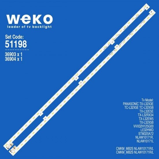 WKSET-6198 36903X1 36904X1 CMKM-MB2S  NLAW10171L/R  2 ADET LED BAR (36LED)