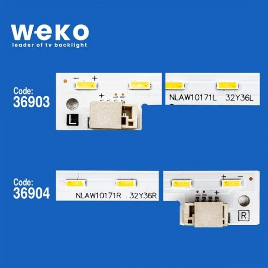 WKSET-6198 36903X1 36904X1 CMKM-MB2S  NLAW10171L/R  2 ADET LED BAR (36LED)