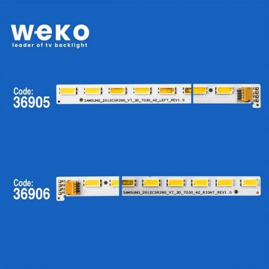 WKSET-6199 36905X1 36906X1 SAMSUNG_2012CSR390_V7_3D_7030_42_LEFT/RIGHT 2 ADET (42LED)