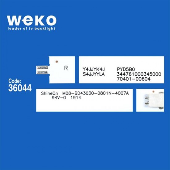 WKSET-6203 36044X3 SHİNEON 2D04007 REV.A - S0180 YLWJYHLW PYD5B0  3 ADET LED BAR