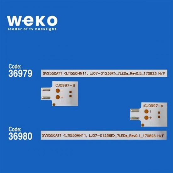 WKSET-6274 36979X7 36980X6 SVS550AF3 (LTI550HN11,LJ07-01236A/B 13 ADET LED BAR