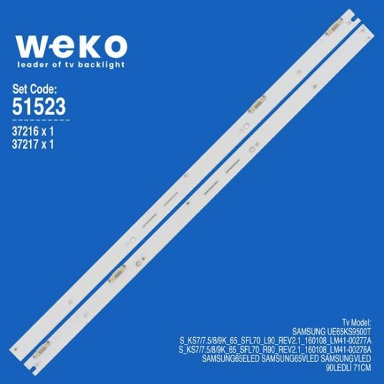 WKSET-6523 37216X1 37217X1 S_KS7/7.5/8/9K_65_SFL70_L90/R90  2 ADET LED BAR (90LED)