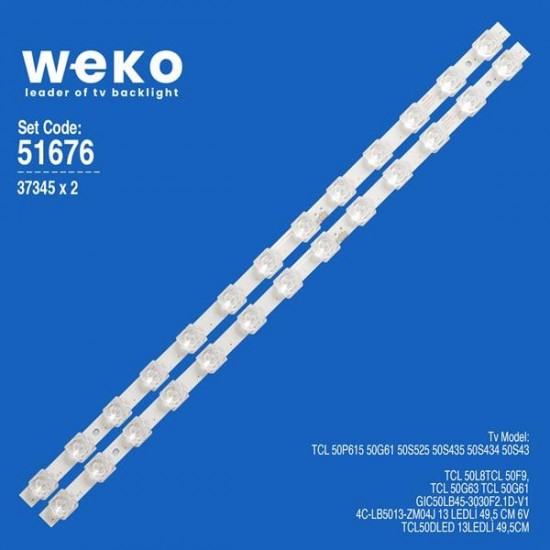 WKSET-6676 37345X2 GIC50LB45-3030F2.1D-V1 4C-LB5013-ZM04J  2 ADET LED BAR