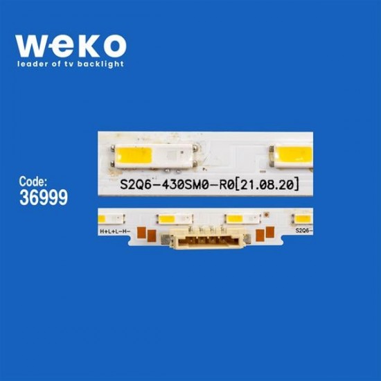 WKSET-6689 36999X2 S2Q6-430SM0-R0  2 ADET LED BAR TWO COLOR (İKİ RENK) (36LED)