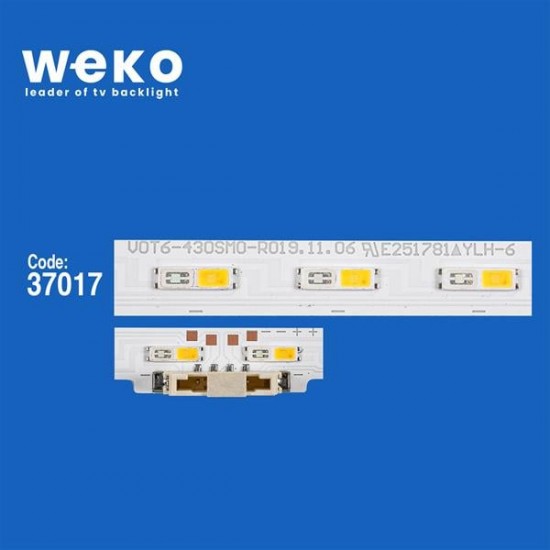 WKSET-6696 37017X2 V0T6-430SM0-R0 2 ADET LED BAR TWO COLOR (İKİ RENK) (38LED)