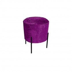 Puf Yuvarlak (Çelik Ayak) (Egzotik Desen) - Mor Puf Yuvarlak (Çelik Ayak) (Egzotik Desen) - Mor