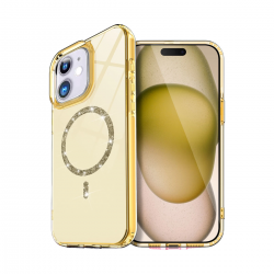 Apple İphone 12 Live Diamond Magsafe Kapak - Sarı Apple İphone 12 Live Diamond Magsafe Kapak - Sarı