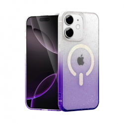 Apple İphone 12 Pummel Shiny Magsafe Kapak - Mor Apple İphone 12 Pummel Shiny Magsafe Kapak - Mor