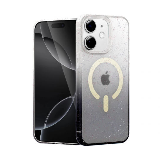 Apple İphone 12 Pummel Shiny Magsafe Kapak - Siyah