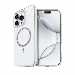 Apple İphone 14 Pro Max Live Diamond Magsafe Kapak - Şeffaf Apple İphone 14 Pro Max Live Diamond Magsafe Kapak - Şeffaf