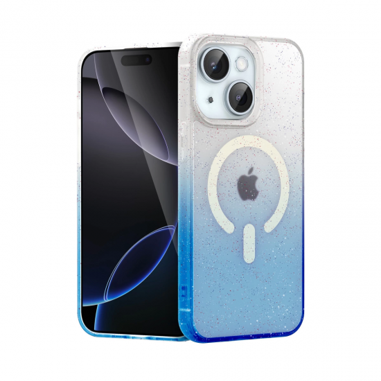 Apple İphone 15 Plus Pummel Shiny Magsafe Kapak - Mavi