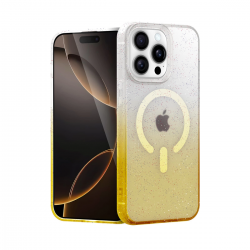 Apple İphone 15 Pro Pummel Shiny Magsafe Kapak - Gold Apple İphone 15 Pro Pummel Shiny Magsafe Kapak - Gold