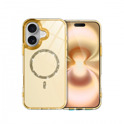Apple İphone 16 Live Diamond Magsafe Kapak - Sarı Apple İphone 16 Live Diamond Magsafe Kapak - Sarı