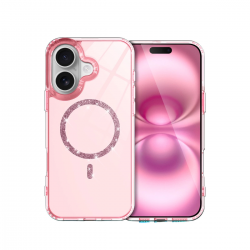 Apple İphone 16 Plus Live Diamond Magsafe Kapak - Pembe Apple İphone 16 Plus Live Diamond Magsafe Kapak - Pembe