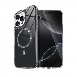 Apple İphone 16 Pro Live Diamond Magsafe Kapak - Siyah Apple İphone 16 Pro Live Diamond Magsafe Kapak - Siyah