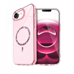 Apple İphone 16e Live Diamond Magsafe Kapak - Pembe Apple İphone 16e Live Diamond Magsafe Kapak - Pembe