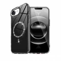 Apple İphone 16e Live Diamond Magsafe Kapak - Siyah Apple İphone 16e Live Diamond Magsafe Kapak - Siyah