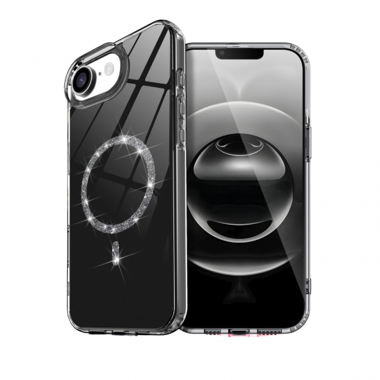 Apple İphone 16e Live Diamond Magsafe Kapak - Siyah