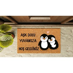 Kapı Önü Paspası Özel Tasarım Koko Model Penguen PK-1513 Kapı Önü Paspası Özel Tasarım Koko Model Penguen PK-1513