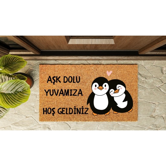 Kapı Önü Paspası Özel Tasarım Koko Model Penguen PK-1513