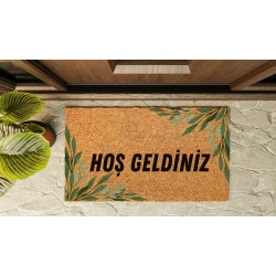 Kapı Önü Paspası Özel Tasarım Koko Model Yapraklar Hoşgeldiniz PK-1528 Kapı Önü Paspası Özel Tasarım Koko Model Yapraklar Hoşgeldiniz PK-1528