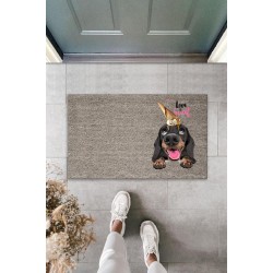 Dijital Baskı Gri Love Sweet Kafasında Külahlı Dondurmalı Köpek Dekoratif Kapı Paspası K-2055 Dijital Baskı Gri Love Sweet Kafasında Külahlı Dondurmalı Köpek Dekoratif Kapı Paspası K-2055