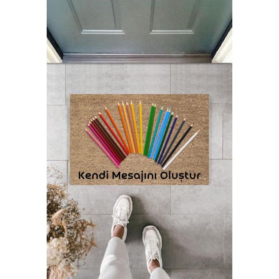 Dijital Baskı Kişiye Özel İç Kapı Dekorasyon Paspas  PS11235