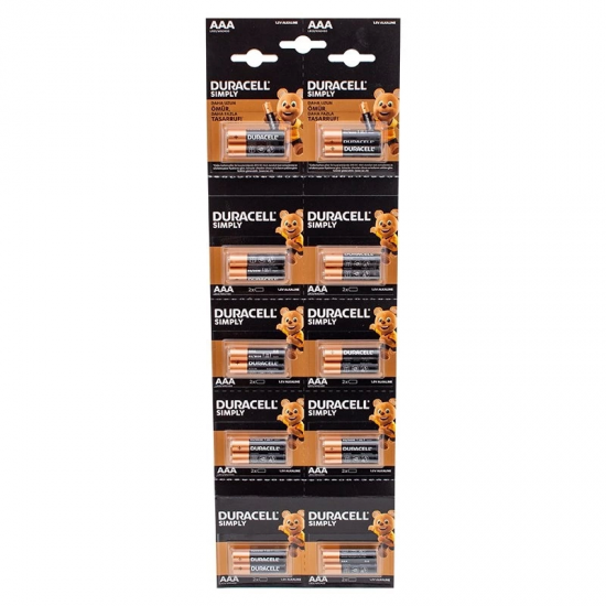 Duracell 1.5v İnce Aaa 20li Alkalin Pil Lr03/mn20