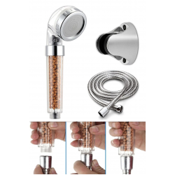 Filtreli Ve Su Tasarruflu Arıtmalı Duş Başlığı Seti Boncuklu Başlık Hortum Ve Mafsal Set Filtreli Ve Su Tasarruflu Arıtmalı Duş Başlığı Seti Boncuklu Başlık Hortum Ve Mafsal Set