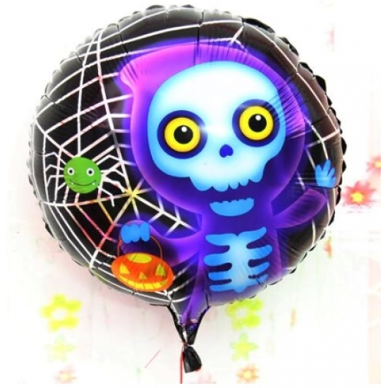 Halloween İskelet Hayalet Folyo Balon 18 İnç