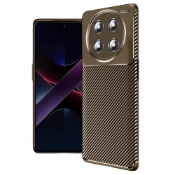 Honor Magic 7 Lite Kılıf Auto Focus Karbon Kapak - Kahverengi Honor Magic 7 Lite Kılıf Auto Focus Karbon Kapak - Kahverengi