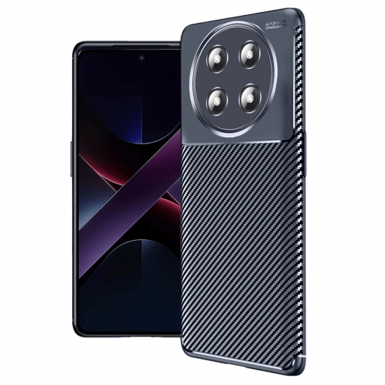 Honor Magic 7 Lite Kılıf Auto Focus Karbon Kapak - Lacivert