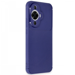 Huawei Nova 12s Kılıf Auto Focus Karbon Kapak - Lacivert