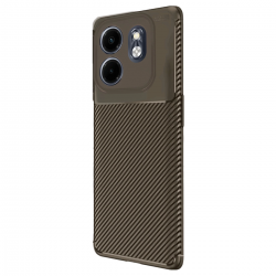 İnfinix Smart 9 Kılıf Auto Focus Karbon Kapak - Kahverengi İnfinix Smart 9 Kılıf Auto Focus Karbon Kapak - Kahverengi