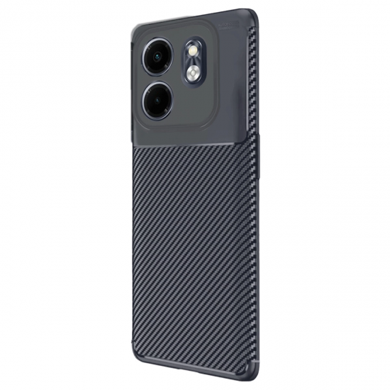 İnfinix Smart 9 Kılıf Auto Focus Karbon Kapak - Lacivert