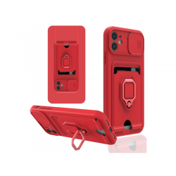 İphone 11 Kılıf Zuma Kartvizitli Yüzüklü Silikon - Kırmızı İphone 11 Kılıf Zuma Kartvizitli Yüzüklü Silikon - Kırmızı