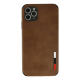 İphone 11 Pro Max Kılıf Loop Deri Silikon - Kahverengi