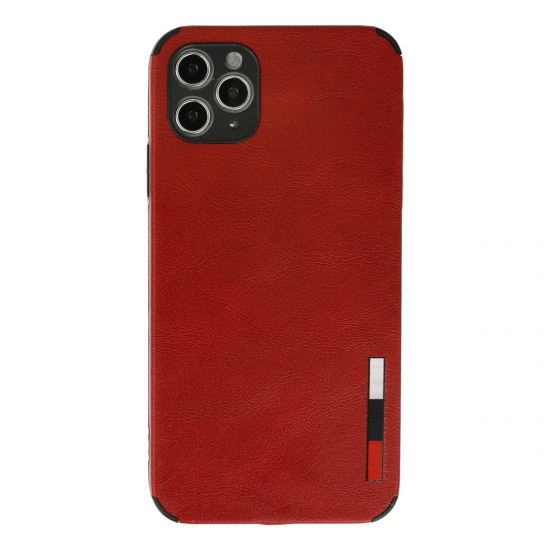 İphone 11 Pro Max Kılıf Loop Deri Silikon - Kırmızı
