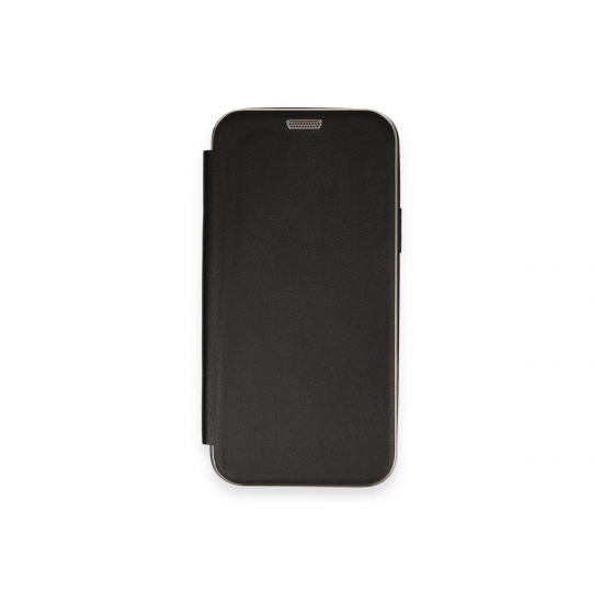 İphone 12 Kılıf Dolpin Kapaklı - Siyah