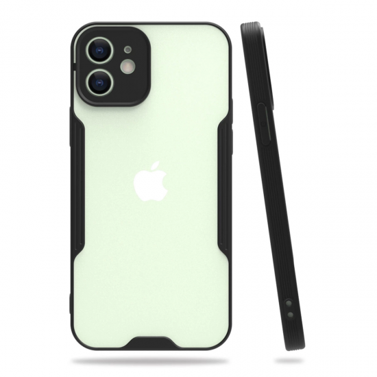 İphone 12 Kılıf Platin Silikon - Siyah