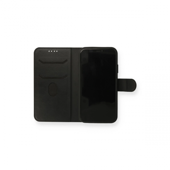 İphone 12 Kılıf Trend S Plus Kapaklı Kılıf - Siyah