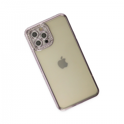 İphone 12 Pro Kılıf Joke Taşlı Silikon - Mor İphone 12 Pro Kılıf Joke Taşlı Silikon - Mor