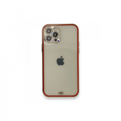İphone 12 Pro Kılıf Liva Taşlı Silikon - Kırmızı İphone 12 Pro Kılıf Liva Taşlı Silikon - Kırmızı